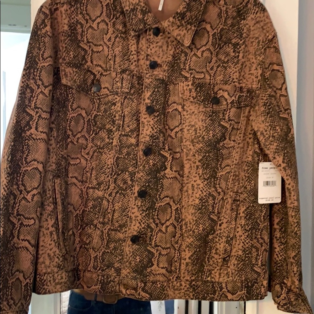 Free People snake print jacket